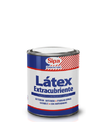 Látex Extracubriente Blanco SIPA 1/4 Gl